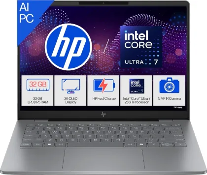 HP OmniBook 7 AI 14-fr0116TU Laptop (Intel Core Ultra 7 255H/ 32GB/ 1TB SSD/ Win11)