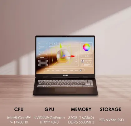 MSI Creator M16 HX C14VGG-291US Laptop (14th Gen Core i9/ 32GB/ 2TB SSD/ Win11/ 8GB Graphics)