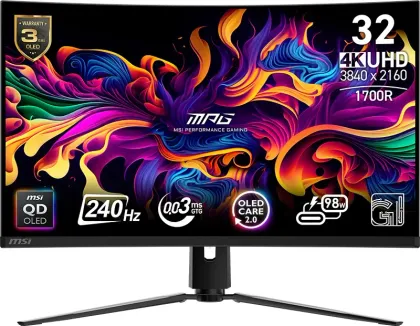 MSI MPG 321CURX 32 inch Ultra HD 4K QD-OLED Monitor
