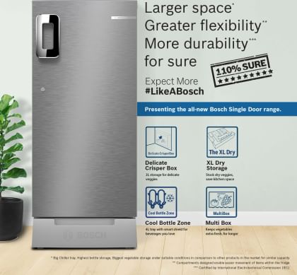 Bosch CST20S23PI 207 L 3 Star Single Door Refrigerator
