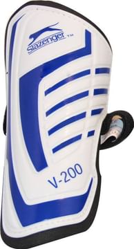 Slazenger V200 Shin Guard  (S, White, Blue)