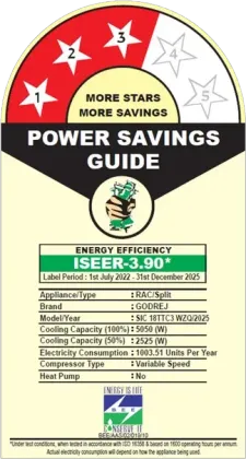 Godrej SIC 18TTC3 WZQ 1.5 Ton 3 Star 2025 Inverter Split AC