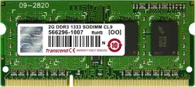 Transcend JM1333KSN-2G 2 GB DDR3-1333 Laptop RAM