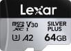 Lexar Silver Plus 64GB Micro SDXC UHS-I Memory Card
