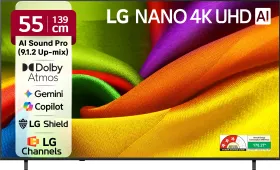 LG AI NANO NU87 55 inch Ultra HD 4K Smart LED TV (55NU870BPLA)