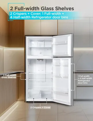 BLACK+DECKER BR1810HS 18.1 Cu Ft Double Door Refrigerator