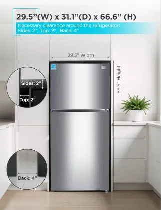 BLACK+DECKER BR2010JS 20.1 Cu Ft Double Door Refrigerator