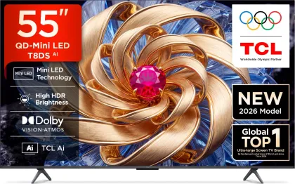 TCL T8DS 55 inch Ultra HD 4K Smart QD-Mini LED TV (55T8DS)
