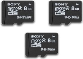 Sony MicroSDHC 8GB Class 4 (Pack of 3)