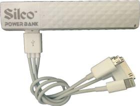 Silco 3000 mAh Power bank with Torch and 3 in 1 Data Cable