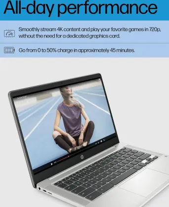 HP 14a-na0226nr Chromebook (Intel Celeron N4120/ 4GB/ 64GB eMMC/ ChromeOS)