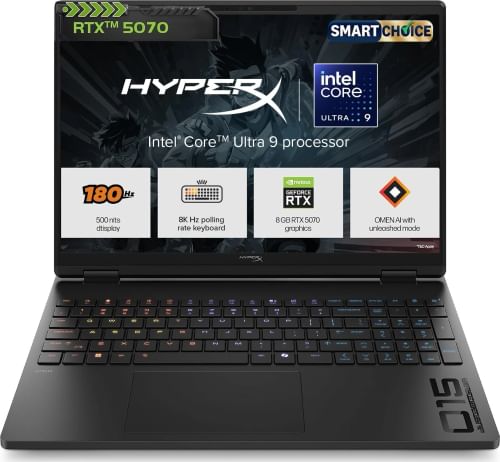 HP HyperX OMEN 15 15-ga0251TX Gaming Laptop (Intel Core Ultra 9 275HX/ 16GB RAM/ 1TB SSD/ Win11/ 8GB-RTX 5070)