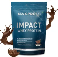NAKPRO Impact Whey Protein | Easy Digesting Whey Protein Powder (1 Kg, Chocolate)