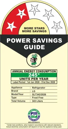 LG GLT3426SNBM 343 L 2 Star Double Door Refrigerator