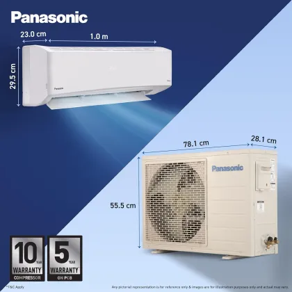 Panasonic CS/CU-SU18BKY3T 1.5 Ton 3 Star 2026 Inverter Split AC