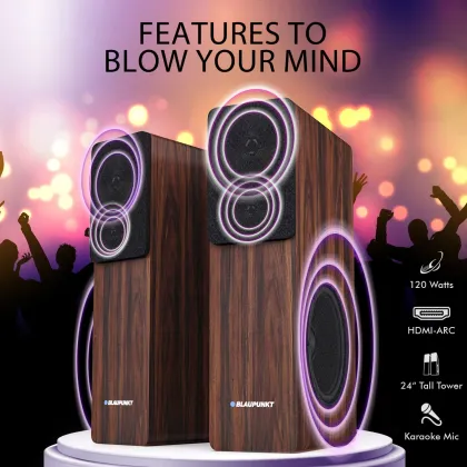 Blaupunkt TS120 120W Bluetooth Tower Speaker