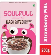 Soulfull Ragi Bites - Strawberry, 250g
