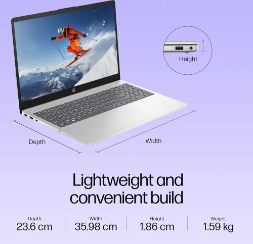 HP 15-fd0572TU Laptop (13th Gen Core i3/ 8GB/ 512GB SSD/ Win11 Home)