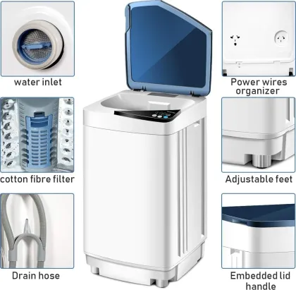 Giantex EP23936BL 7.7 lbs Fully Automatic Top Load Washing Machine