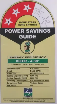 Blue Star IA318QXU 1.5 Ton 3 Star Inverter Split AC