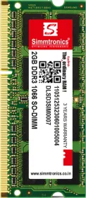 Simmtronics DLSD3SIM0007 2 GB DDR3-1333 Laptop RAM