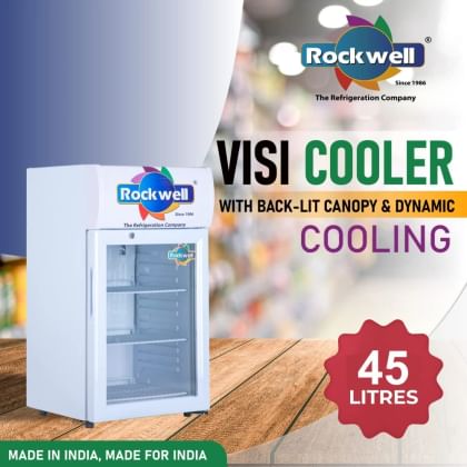 Rockwell RVC50A 45 L Single Glass Door Visi Cooler