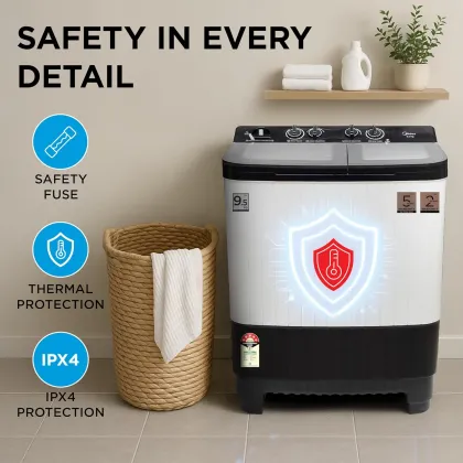 Midea MWMSA095GPG 9.5 Kg Semi Automatic Washing Machine
