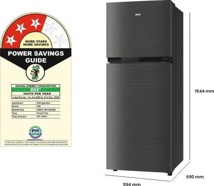 IFB IFBFF-291CYOSETM 241 L 3 Star Double Door Refrigerator