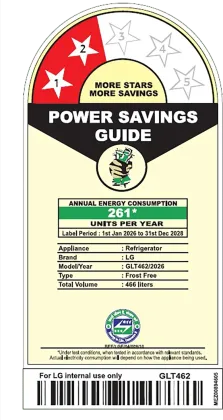 LG GLT4626TMPZ 466 L 2 Star Double Door Refrigerator
