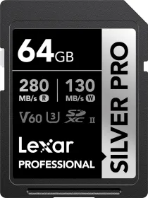 Lexar Professional Silver Pro 64GB SDXC UHS-II Memory Card