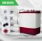 NU WSTLP65BD 6.5 Kg Semi Automatic Washing Machine