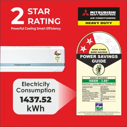 MITSUBISHI DXK25CAPDA-W 2.15 Ton 2 Star 2026 Split AC