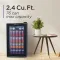 BLACK+DECKER BDB26HB 2.4 Cu Ft Single Glass Door Mini Refrigerator