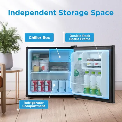 Midea WHS-65LB1 1.6 Cu Ft Single Door Mini Refrigerator