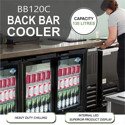 Rockwell BB120C 130 L Glass Door Bar Cooler