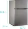BLACK+DECKER BCRDK32V 3.1 Cu Ft Double Door Mini Refrigerator