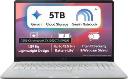 Asus Chromebook CX1505CTA-S70293 Laptop (Intel Celeron N50/ 8GB/ 128GB EMMC/ Chrome OS)