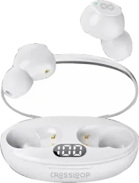 CROSSLOOP Krysta Podz TWS Earbuds (IPX4 Water Resistant, Auto Pairing, White)