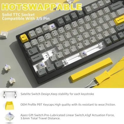 Attack Shark AJAZZ AK820 Pro Tri-mode Mechanical Keyboard - image 4