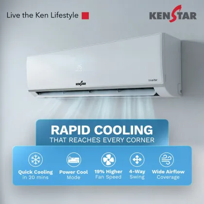 Kenstar 153IPG26WKS 1.5 Ton 3 Star 2026 Inverter Split AC