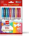 Cello Geltech Fun Glitter Gel Pen (Pack of 10 pens in Multicolour ink) | Glitter gel pens for art lovers & kids | Sparkle ink in gel pens