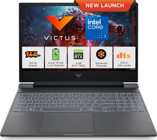 HP Victus 15-fa3009TX Gaming Laptop (Intel Core 7 230H/ 16GB/ 512GB SSD/ Win11 Home/ 6GB RTX3050 Graph)