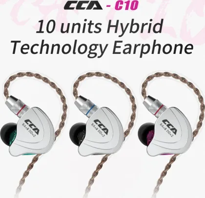 CCA C10 Hybrid Wired Earphones (Without Mic)
