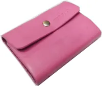 OFIXO Premium Artificial leather (999 Pink) Stylish Executive Credit/Debit/ATM/ID/Visiting Super Sleek, Sturdy || 24 Card Holder