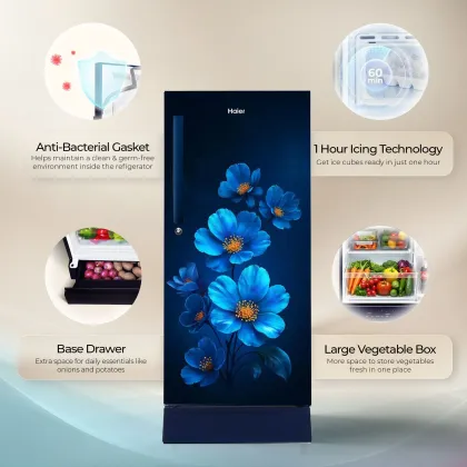 Haier HED-225MXBA-P 215 L 5 Star Single Door Refrigerator