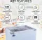 Rockwell SFR250GT 236 L Double Glass Door Deep Freezer