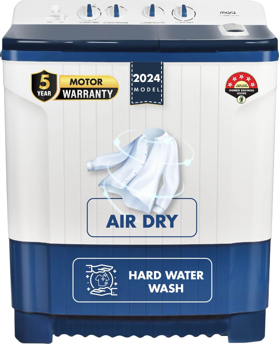 MarQ by Flipkart MQSA855NNNDN 8.5 kg Semi Automatic Top Load Washing Machine Price in India 2024