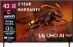 LG AI TV UA8250 43 inch Ultra HD 4K Smart LED TV (43UA82506LA)