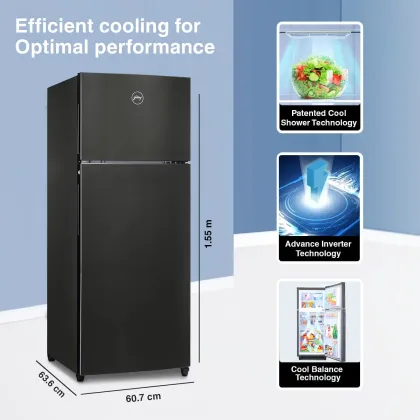 Godrej RT EONVALOR 280D RCIT 244 L 4 Star Double Door Refrigerator