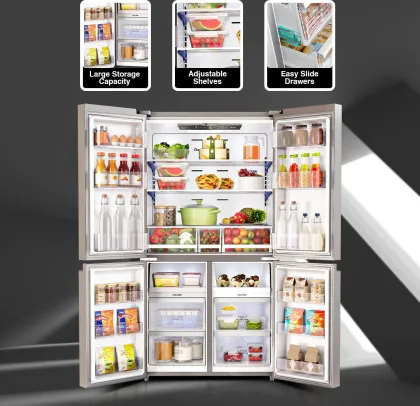 Godrej RM EONVELVET 685 RIT IN ST 670 L Side by Side Door Refrigerator
